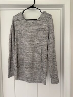 So Lightweight Grey Marled Hoodie Sweater